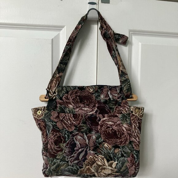 Vintage Tilley Endurables P5 Purse Womens Floral Tapestry Pick Pocket Proof Bag - Picture 4 of 13